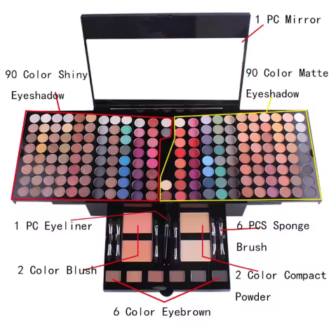 Lumire Eyeshadow Pro Kit (180 Colours) w/ Mirror